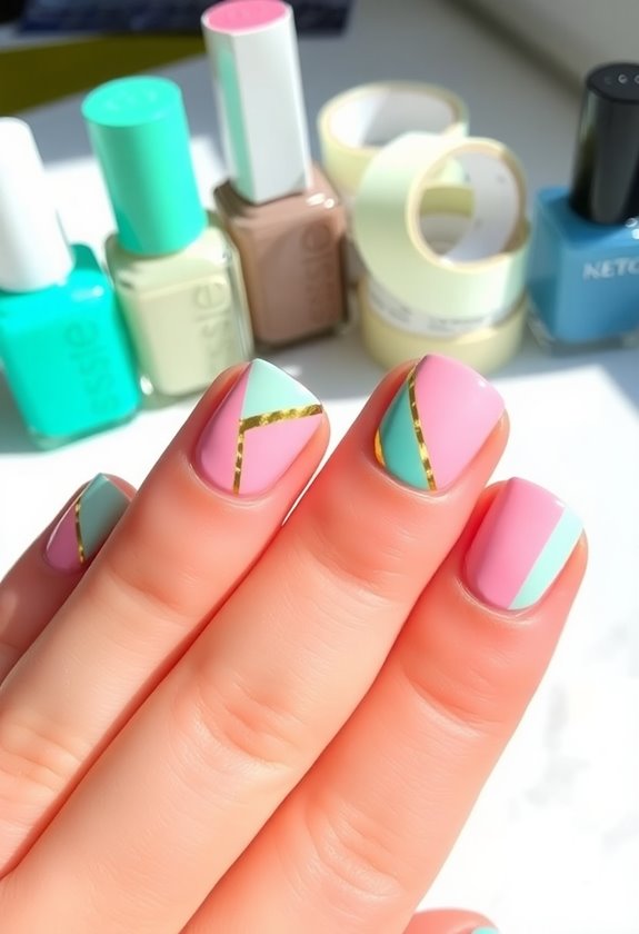 creative tape nail designs